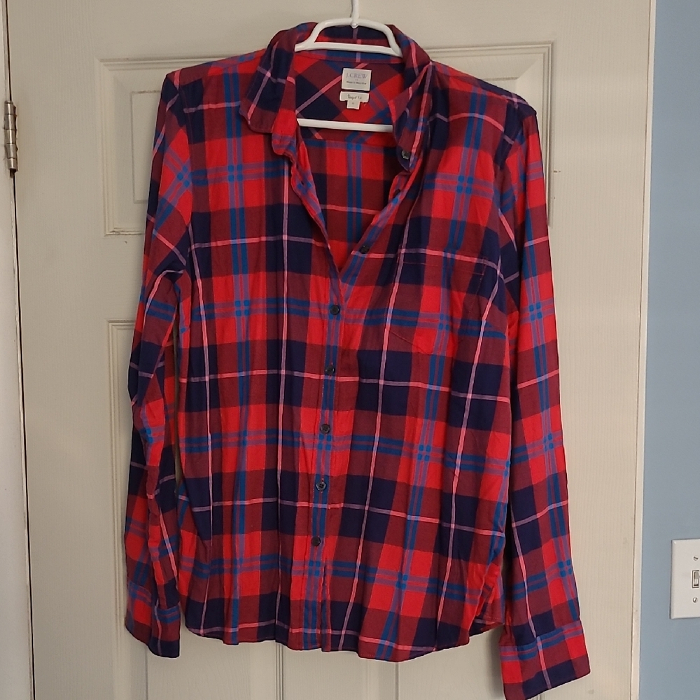 J. CREW PERFECT FIT FLANNEL XL